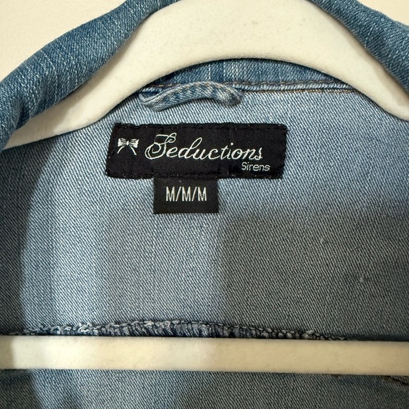 [M] Seduction Women's Blue Denim Jean Jacket - Picture 2 of 6